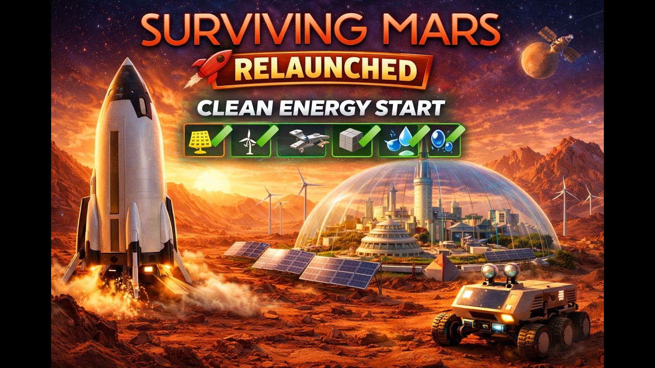 Surviving Mars Relaunched — First Time Playing (Clean Energy Run) Part 1
