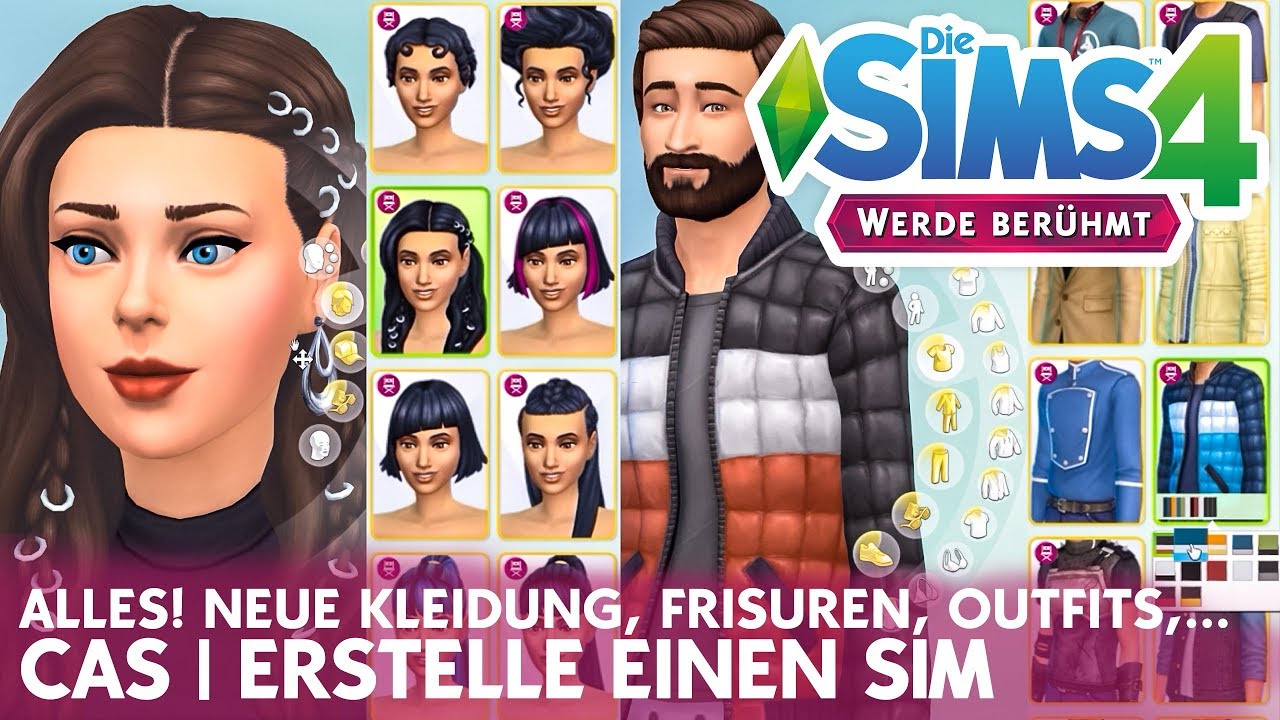 CAS - Alle Erstelle einen Sim Neuerungen | Die Sims 4 Werde berühmt Erweiterungspack Preview Special