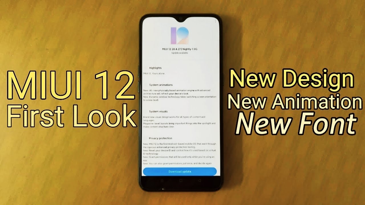 MIUI 12 First Look | New Animation | New Design Font |