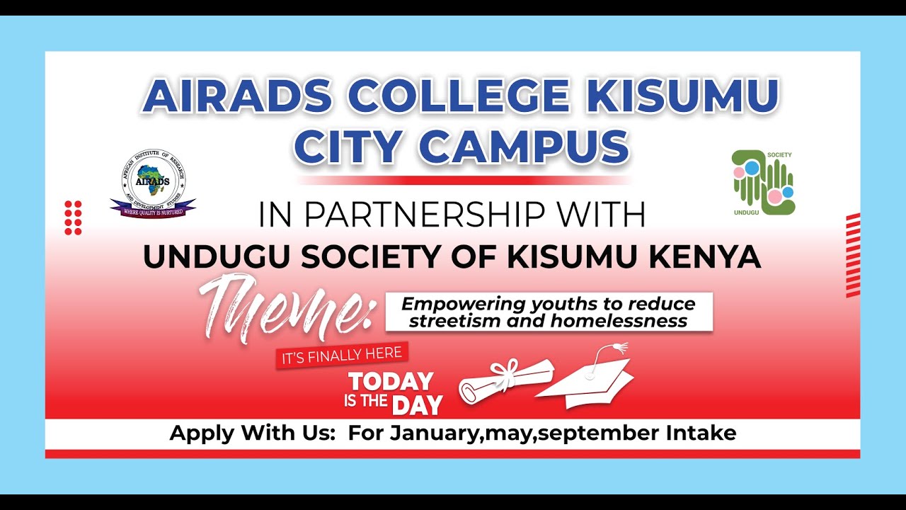 AIRADS COLLEGE IN PARTNERSHIP WITH UNDUGU SOCIETY OF KENYA SHORT COURSE GRADUATION 