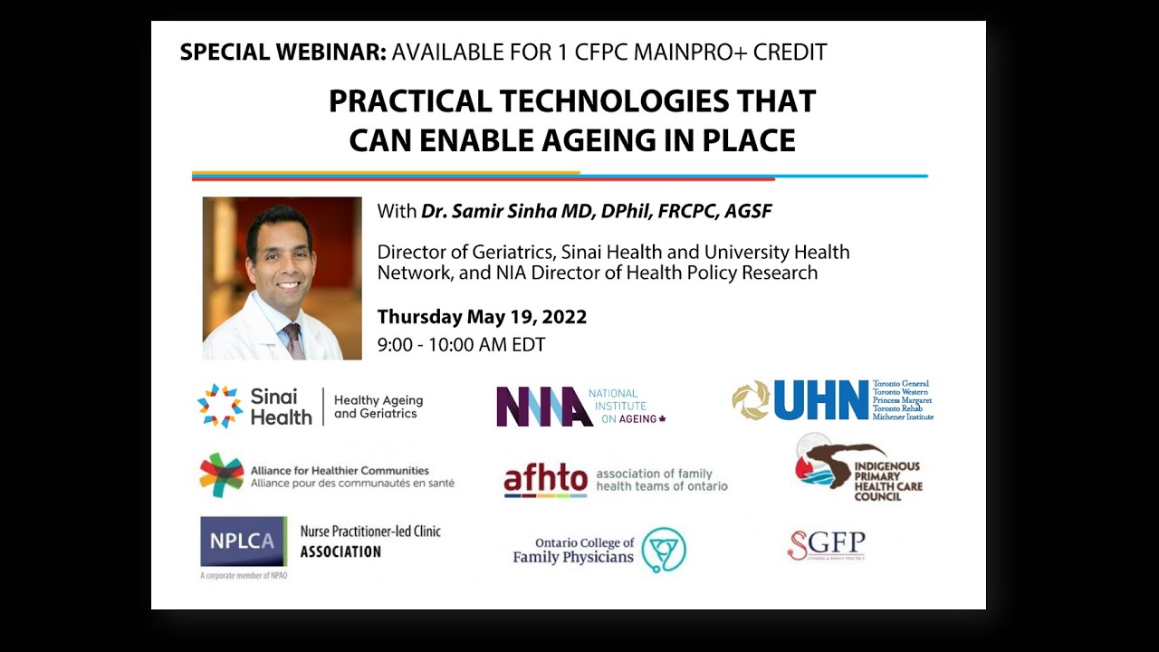 Practical Technologies that can Enable Ageing in Place | NIA, Sinai Health & Primary Care Collective