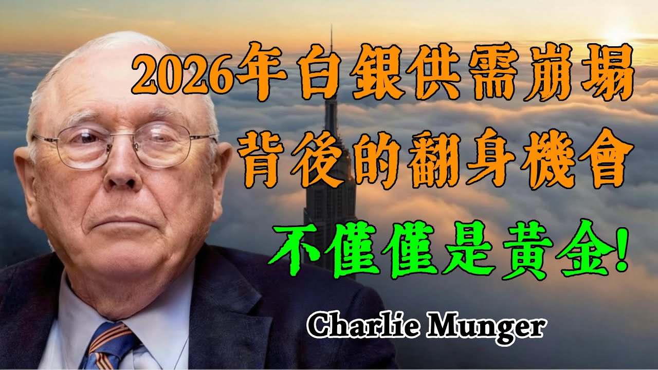 查理·芒格：不僅僅是黃金！看好的「工業血液」，2026年白銀供需崩塌背後的翻身機會#投資理財 #查理芒格 #投資心法 #財富流