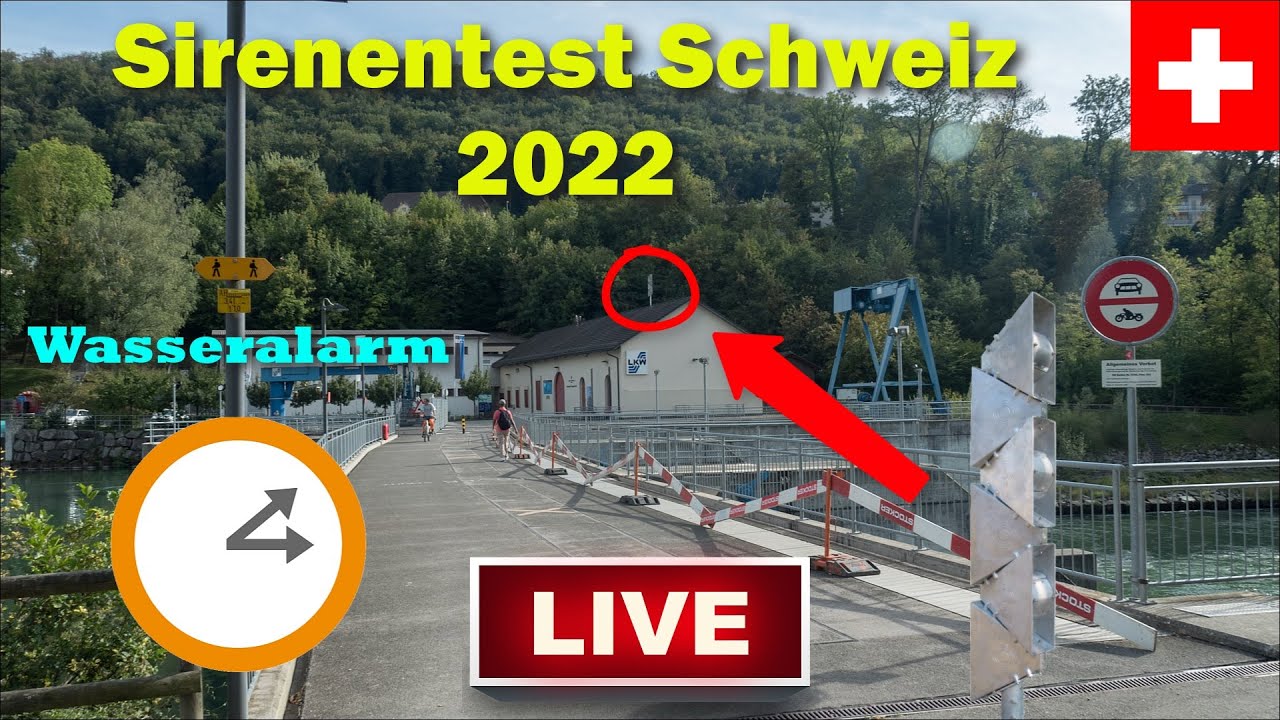 🚨🔊 [LIVE] Sirenentest Schweiz 2022 | Wasseralarm