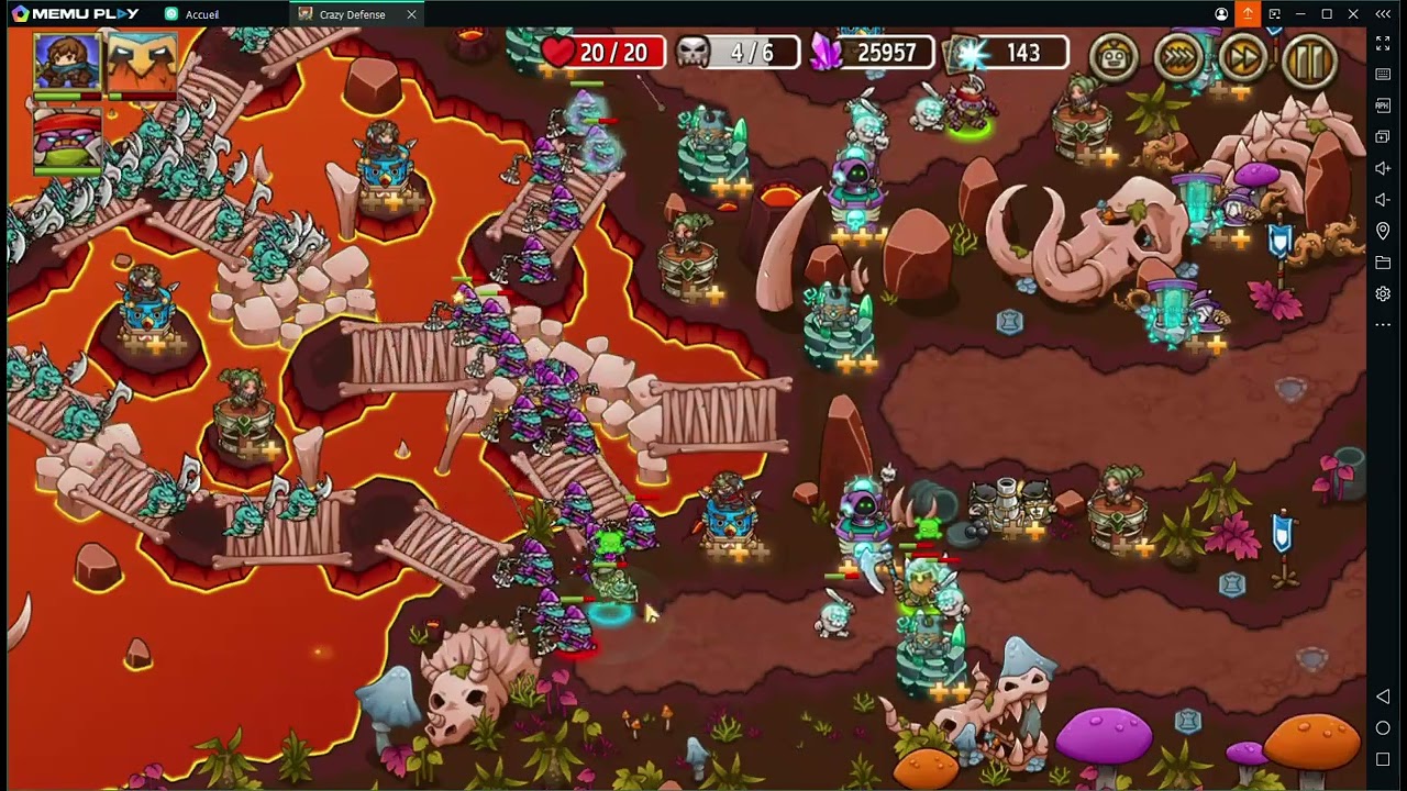 Crazy Defense Heroes - Isle of Desperation - Aerial Assault (Nightmare) v2