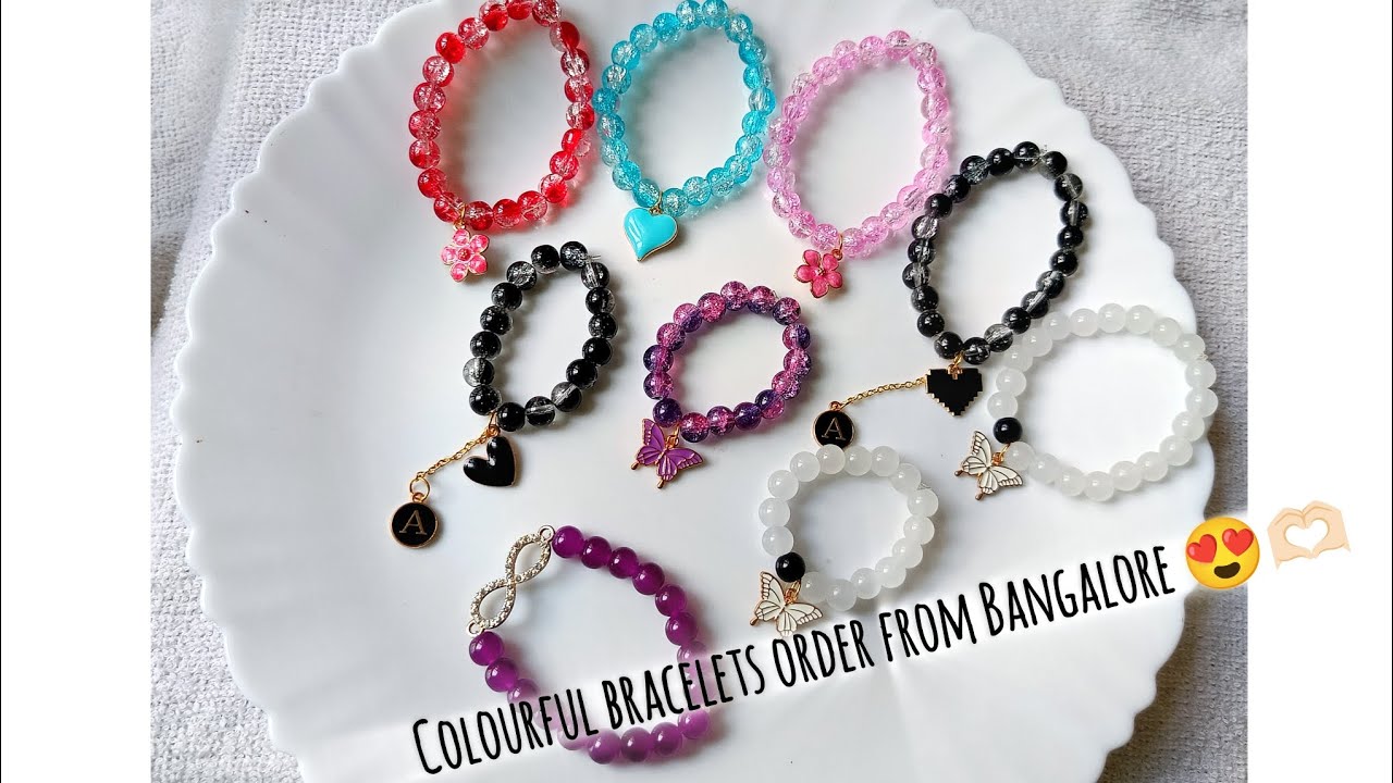 Colourful beads bracelet order from Bangalore 😍 #trending#tamil#chain#charm#infinity#viral#video#diy