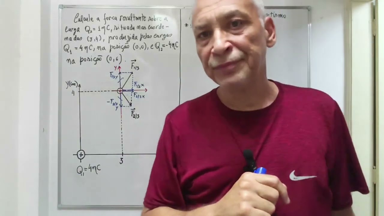 Física III - Aula 4 - Exercício 2 de lei de Coulomb