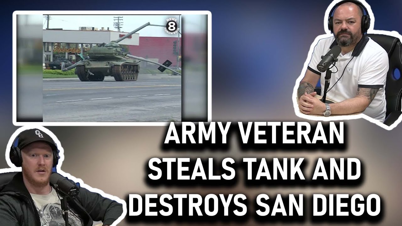 Army Veteran Steals Tank and DESTROYS San Diego REACTION!! | OFFICE BLOKES REACT!!