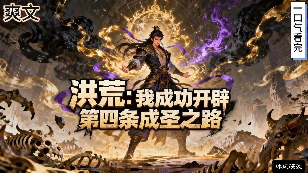 完结《洪荒：我成功开辟第四条成圣之路》周洪穿越洪荒，却与鸿钧有仇。修仙？生存都成了问题！但周洪不服输，他—没有拜师。先用妙想获九幽大帝业位。修炼盘古法相……#動漫 #穿越#有声漫画#爽文#玄幻 #无敌