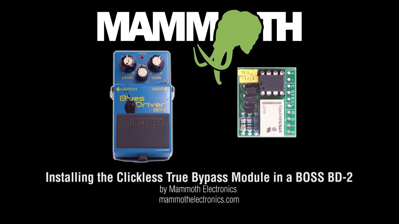 Installing the Click-Less True Bypass Into A BOSS BD-2