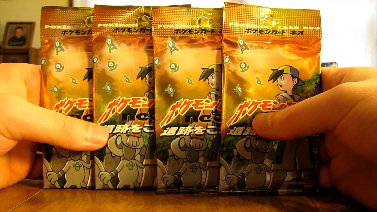 4 Japanese Neo Discovery Booster Pack Opening
