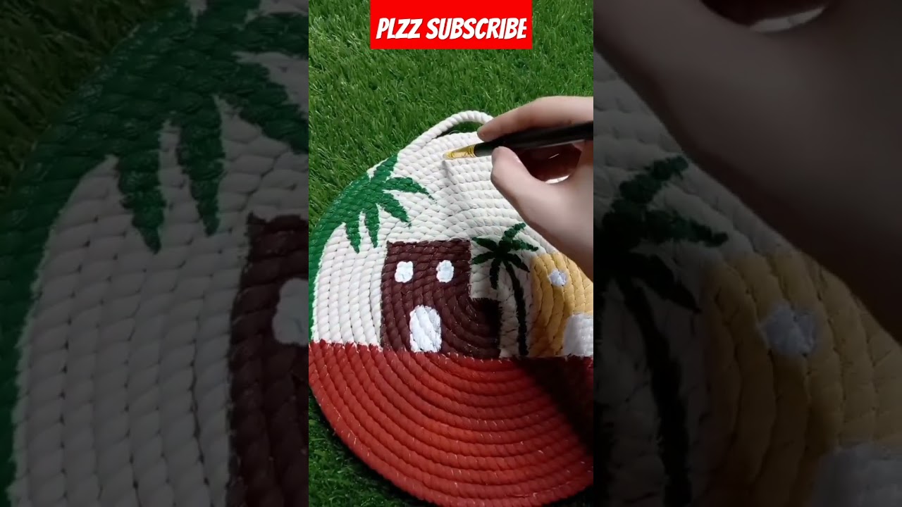 African basket / Basket for wall / Basket wall decor gift home  #Acrylicpaint Nimra Arts 16-sep-2023