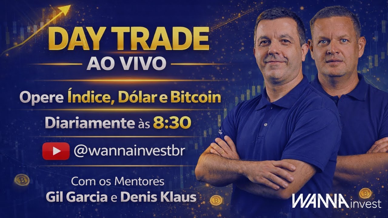 DAY TRADE AO VIVO 🎯 Índice, Dólar e Bitcoin | 2MV - Wanna Invest – 02/03