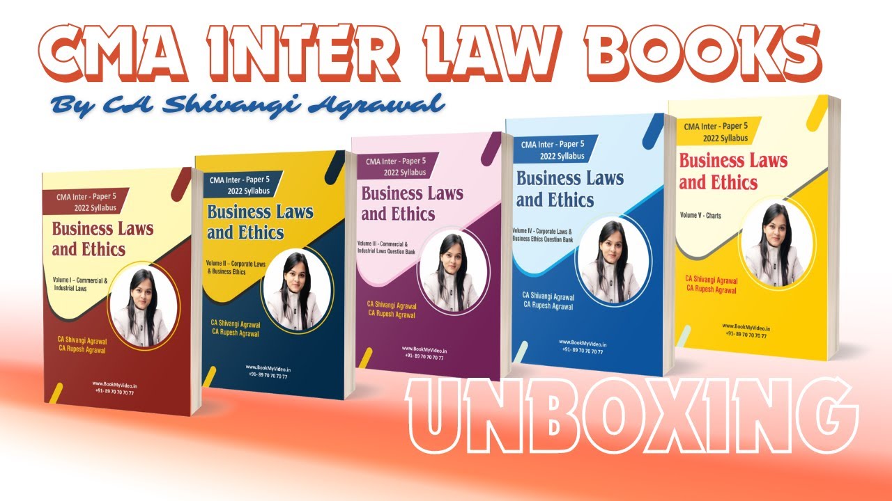 🎁 Unboxing CMA Inter Law Books📕by CA Shivangi Agrawal