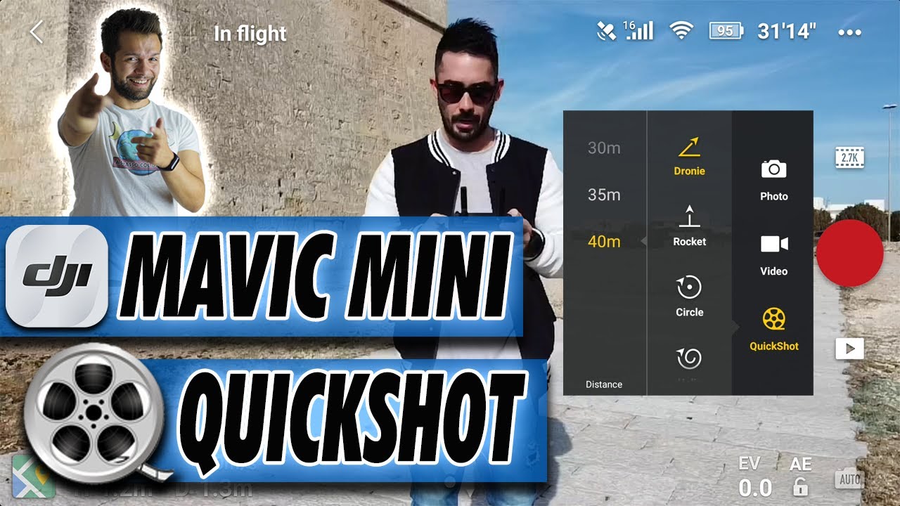 DJI Mavic Mini Quickshot TUTORIAL 🚀 DRONIE - ROCKET - CIRCLE - HELIX | Cosa sono e come si usano? |
