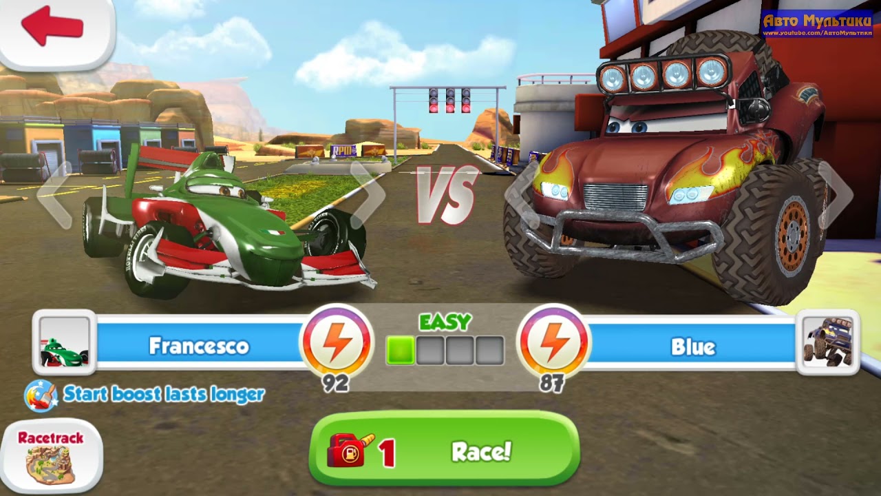 Cars 2 - (Francesco Bernoulli) Green Drive - GamePlay Lightning Speed