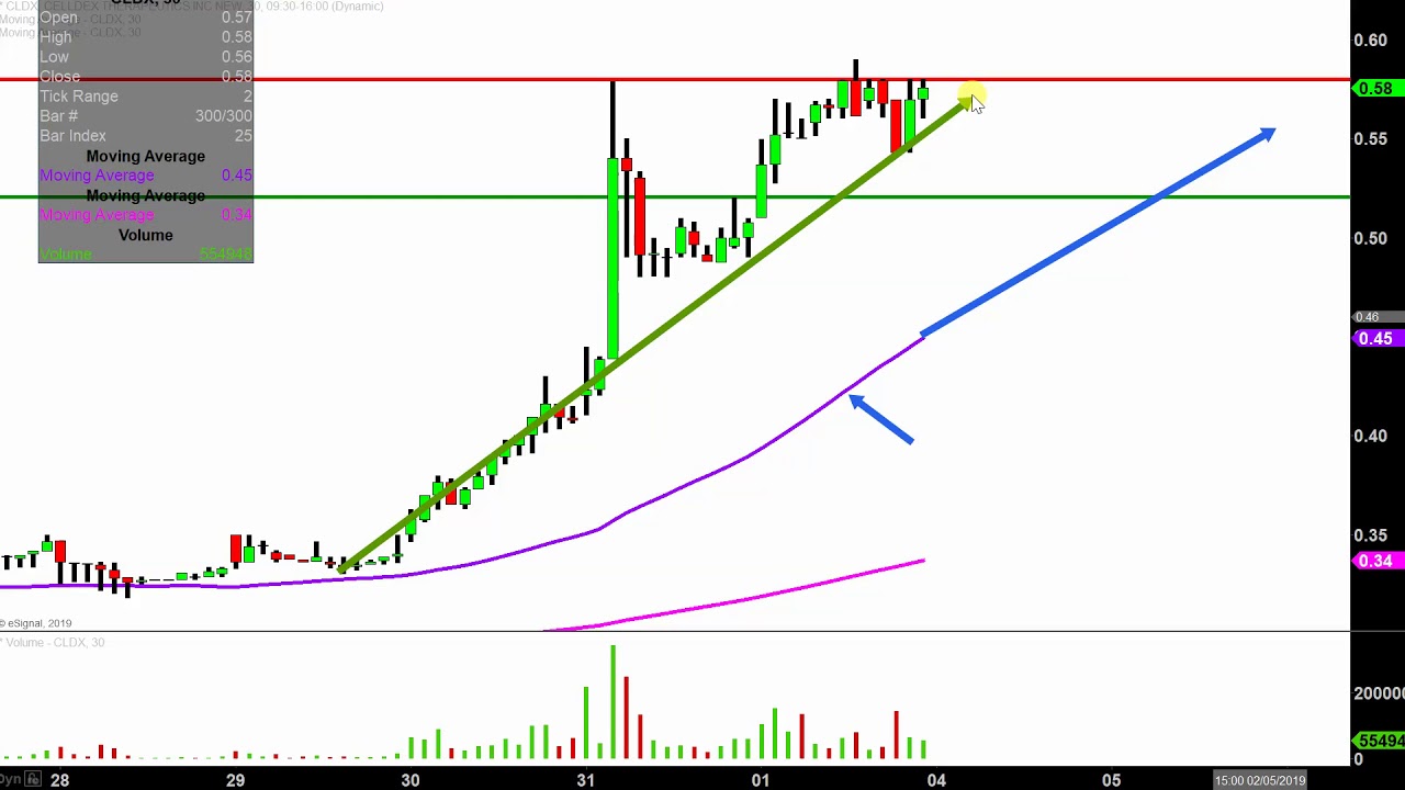 Celldex Therapeutics, Inc. - CLDX Stock Chart Technical Analysis for 02-01-2019