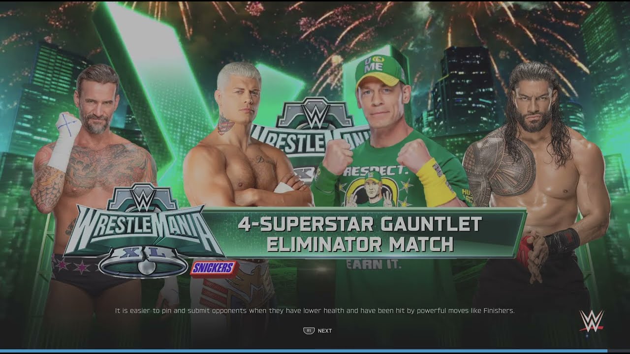 WWE Eliminator Match | Roman Reigns v John Cena v CM Punk v Cody Rhodes