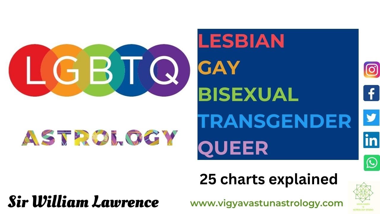LGBTQ - and ASTROLOGY - THE VARIATIONS lesbian gay bisexual transgender queer- Sir William Lawrence