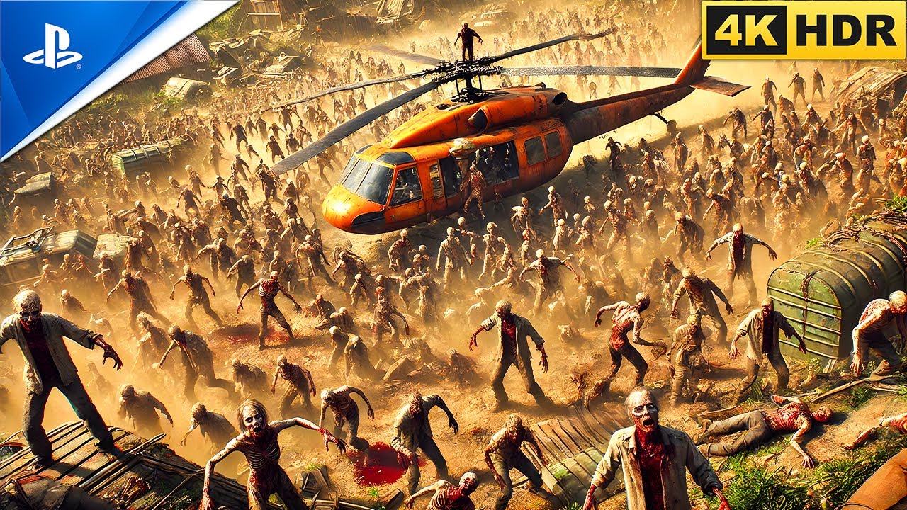RESCUE IN CHAOS: Zombie Apocalypse Helicopter Rescue Gameplay in 4K 60FPS
