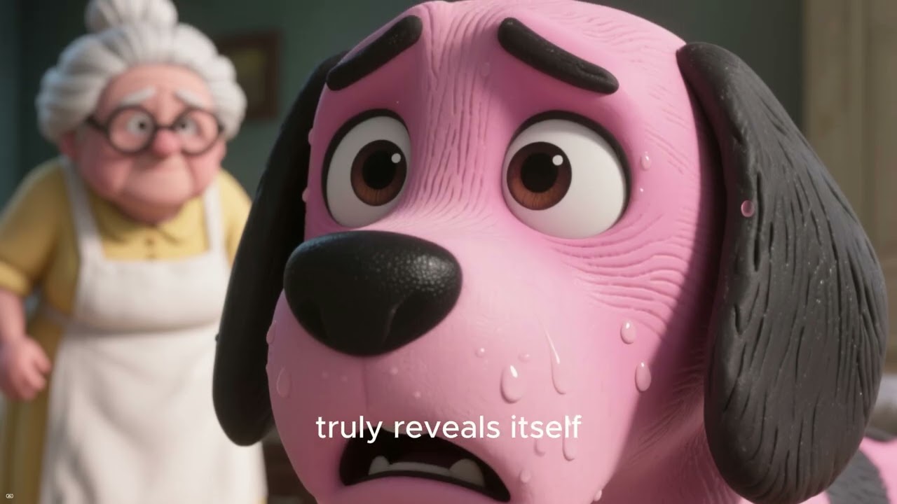 Pink Puppy taking care of sick Mother