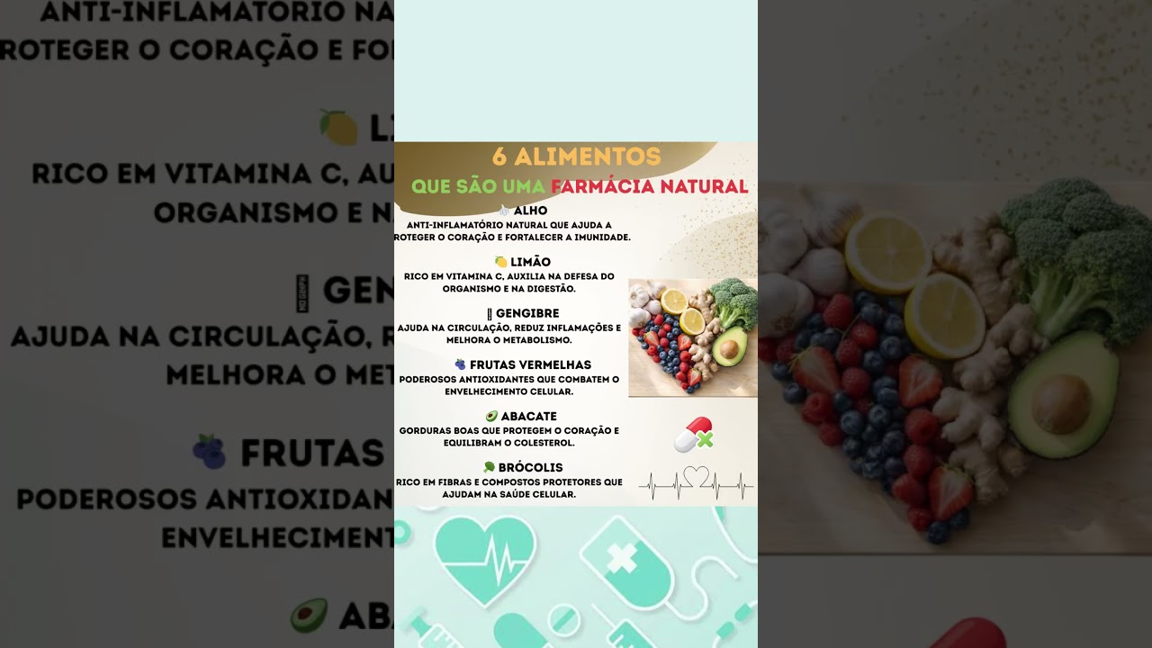 🩺💊6 Alimentos Mais Poderosos Que Rem&eacute;dios ‼️Leia a Descri&ccedil;&atilde;o ‼️ #saude
