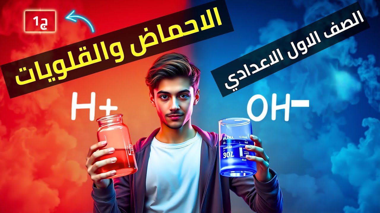 شرح الدرس الثاني علوم الاحماض والقلويات الصف الاول الاعدادي 2025