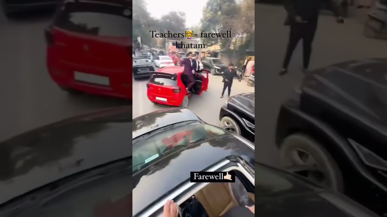 School Farewell Dhamal 🔥😂 #shorts #cars #rally #farewell