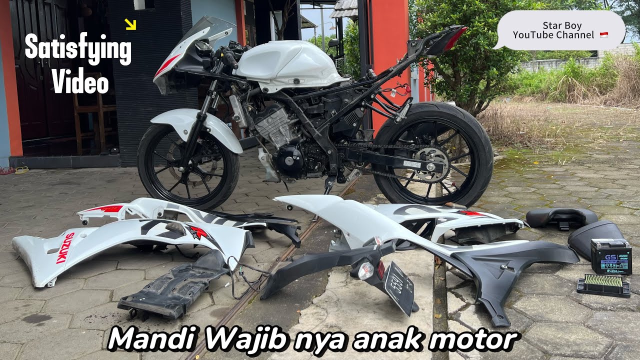 Detailing Motor Suzuki GSX R150 - Bongkar full body