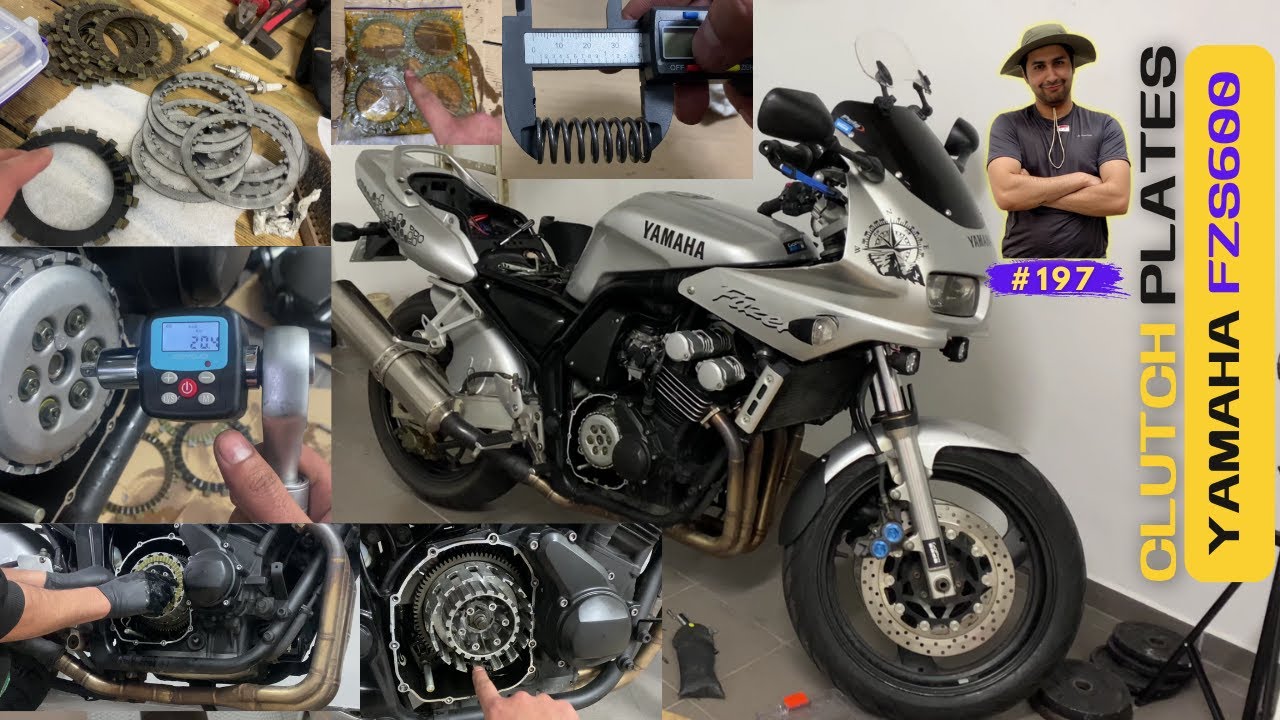 #197 - Bad Clutch Plates 😕🏍️ ( How to Change Clutch Plates of Yamaha fzs600 )