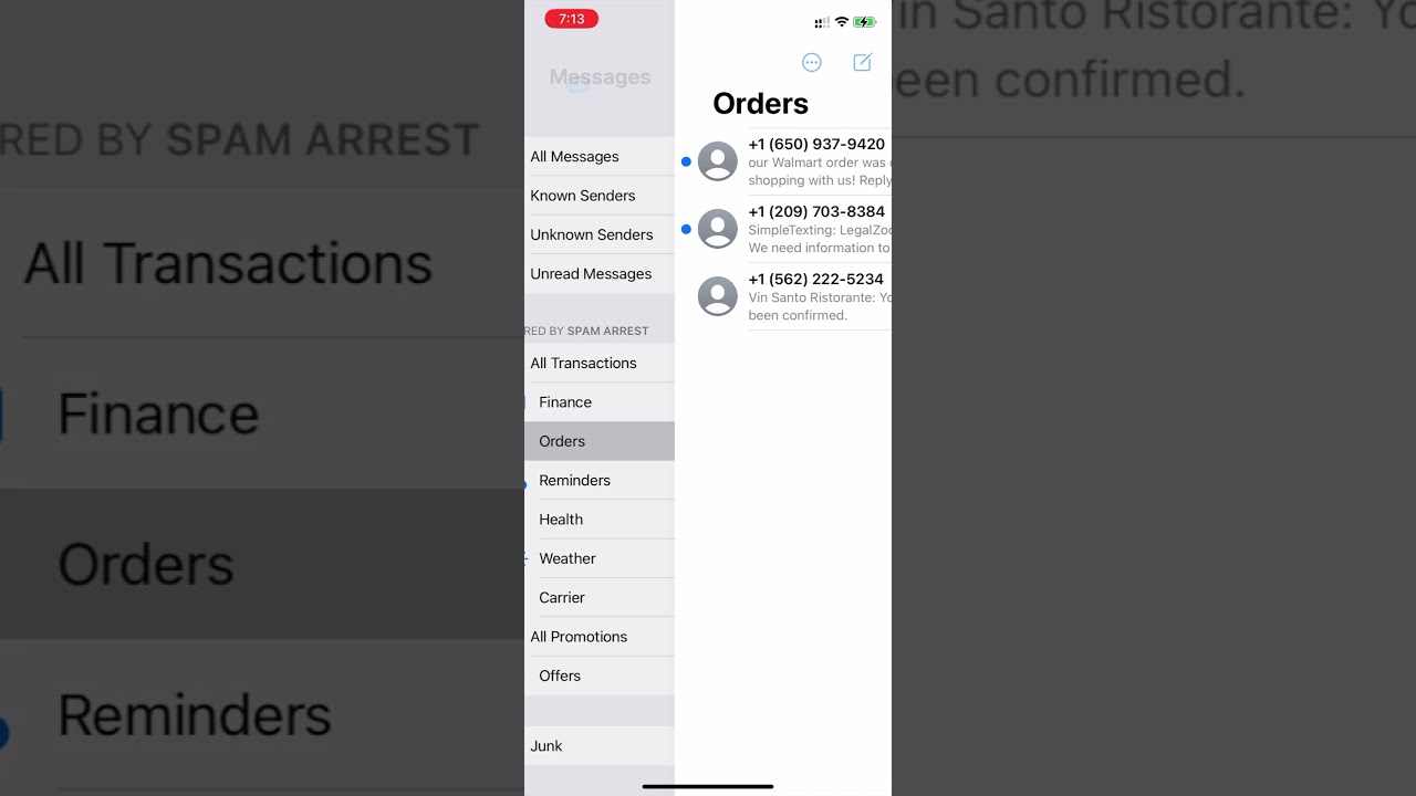 Spam Arrest iOS App - Message Classifier Demo