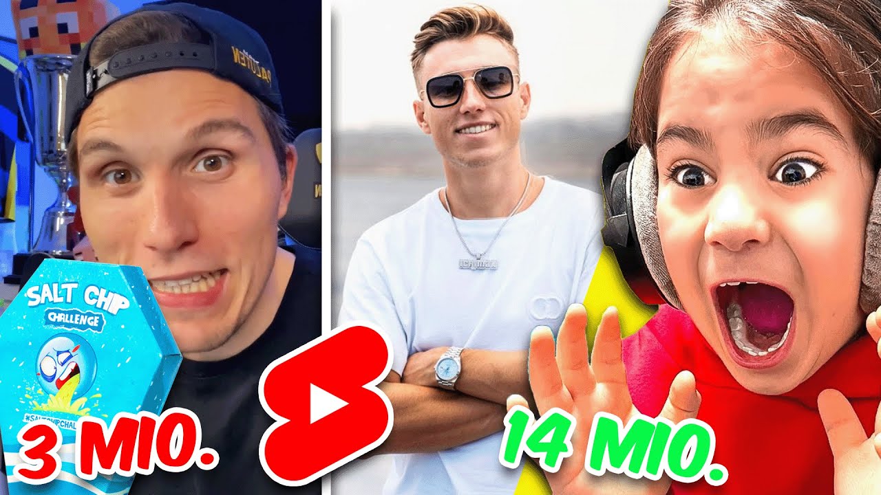KLEINER JUNGE reagiert auf VIRALE SHORTS von YOUTUBERN!😂 (Paluten, iCrimax, Nader Jindaoui...)