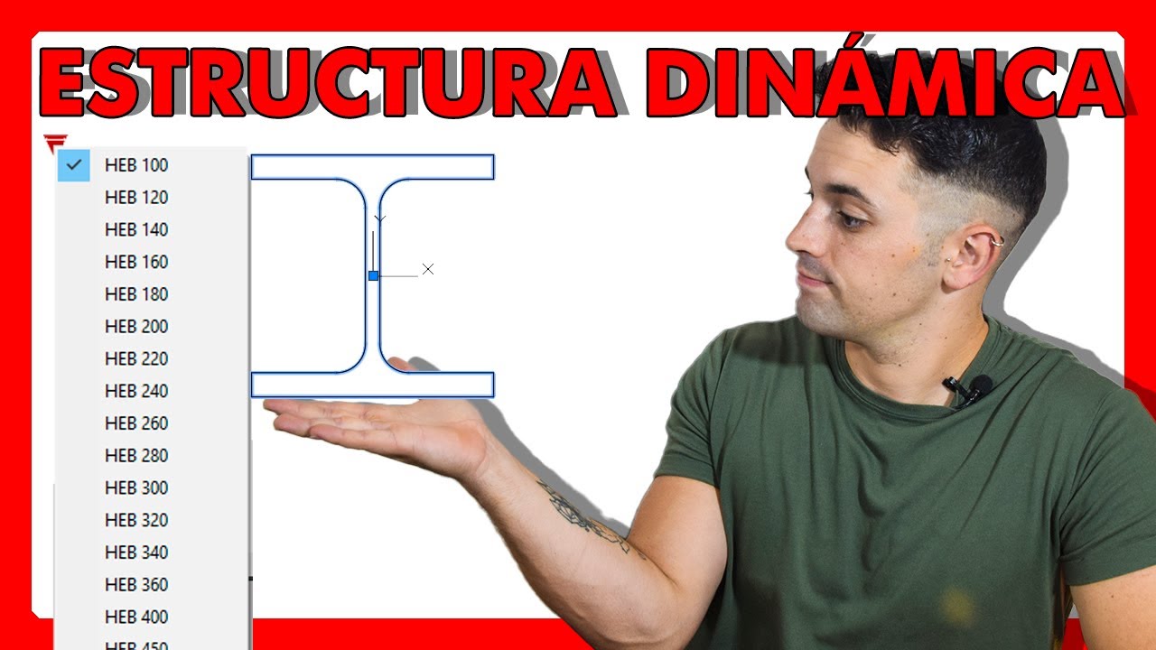 🔴 BLOQUE DINÁMICO de estructura en AutoCAD [ TODOS TUS PERFILES EN 1 BLOQUE ]