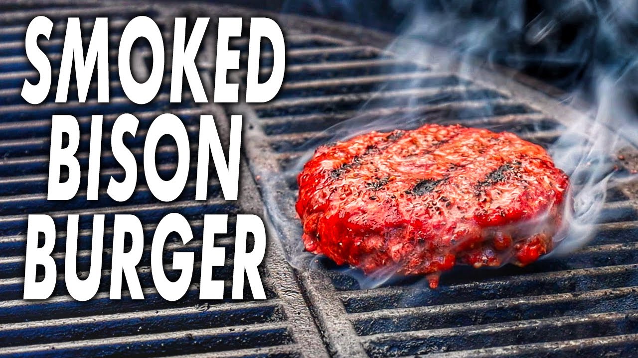 Smoked Bison Burger On The Weber Kettle