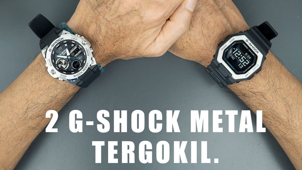 2 G-SHOCK METAL BEZEL TERBAIK! CASIO G-STEEL GST-B400-1A VS G-SHOCK GBX-100-1