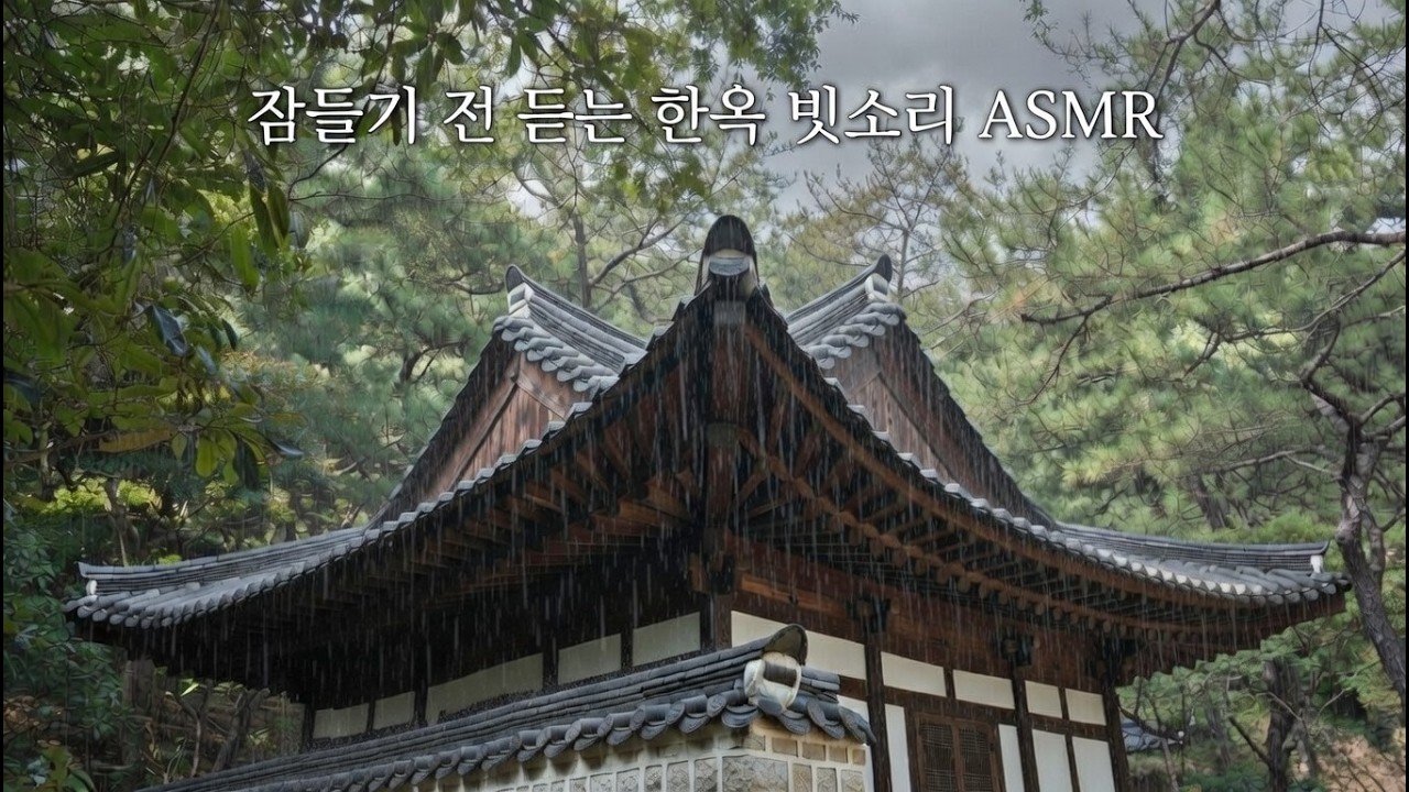 잠들기 전 듣는 한옥 빗소리 ASMR ☔