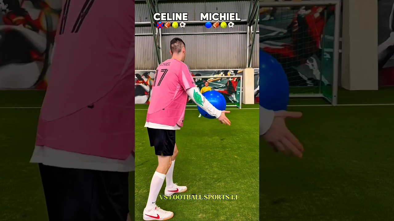 Celine vs Michiel: The Ultimate Sports Challenge! ⚽️🔥#shorts #football