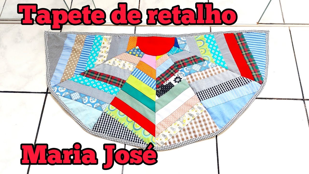 TAPETE DE RETALHO MEIA LUA 🌙