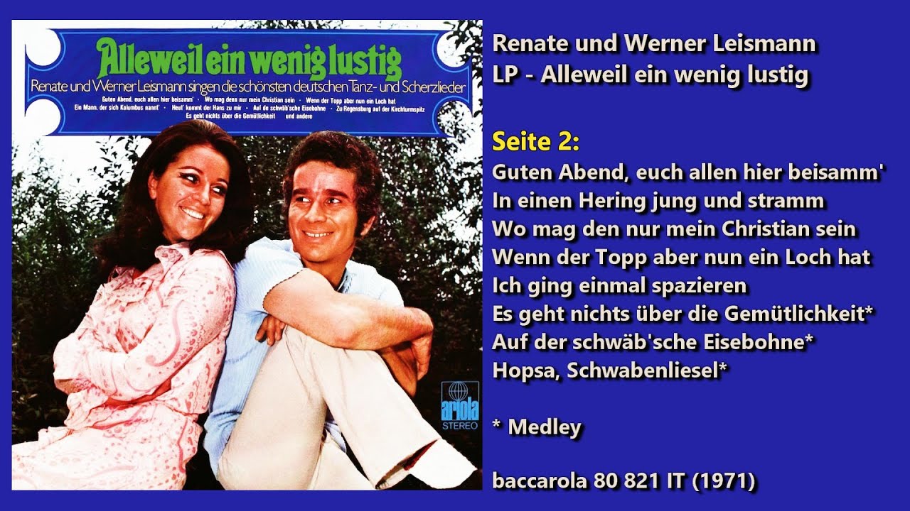 Renate und Werner Leismann - Alleweil ein wenig lustig - LP - Seite 2 (1971)