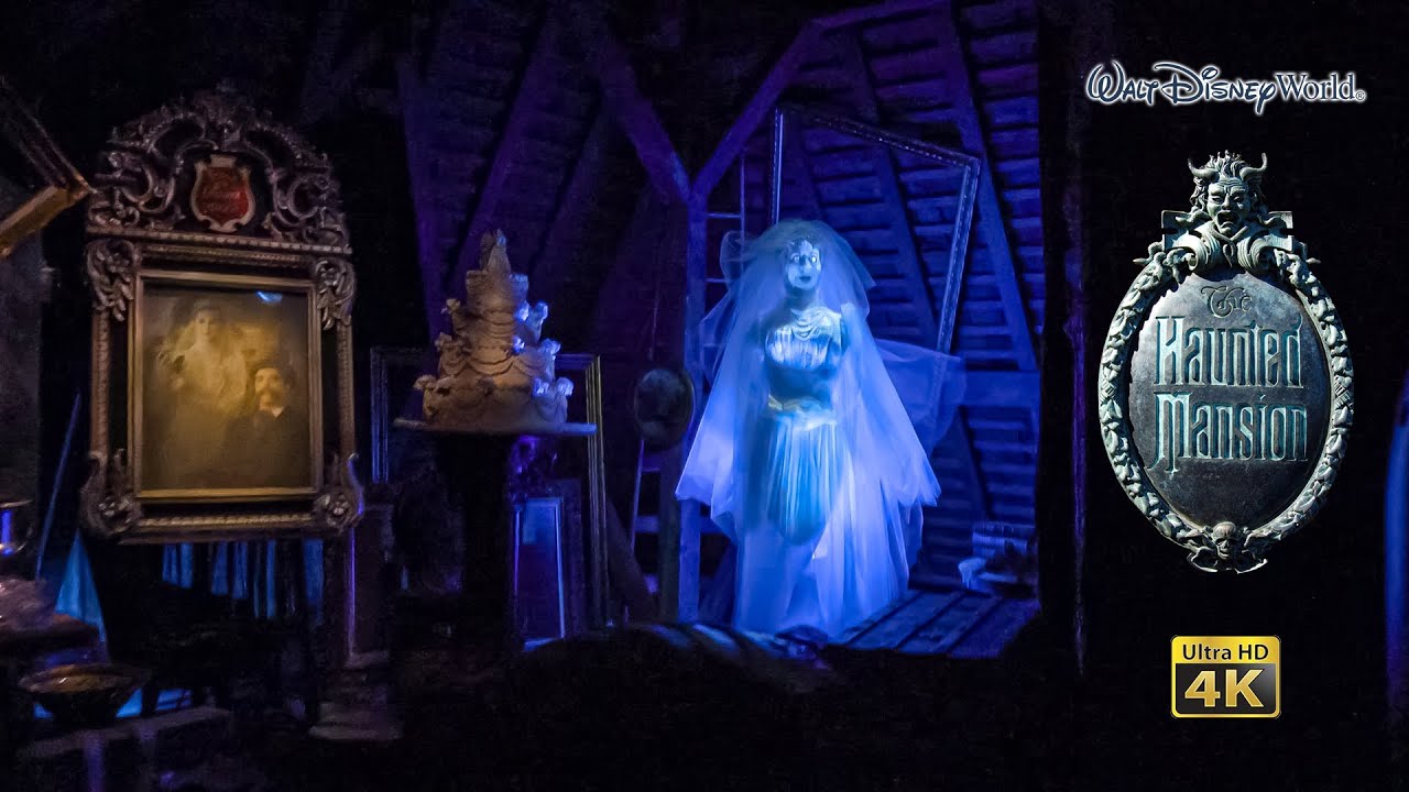 The Haunted Mansion On Ride Low Light 4K POV with Queue Walt Disney World 2021 03 05