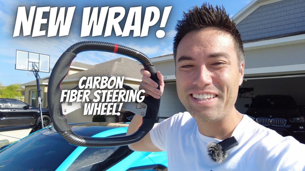 C8 Corvette Carbon Fiber Steering Wheel Install