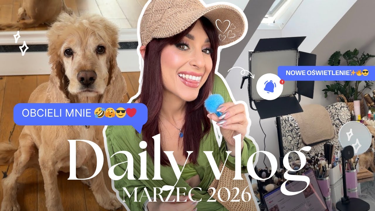 👉 VLOG MARZEC: nowe oświetlenie, mierzymy ciuszki i&hellip; OBCIELI MNIE 😳