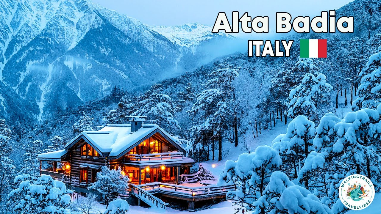 The Most Peaceful Village in the Dolomites, Italy | La Villa | Walking Tour in 4K Ultra HD