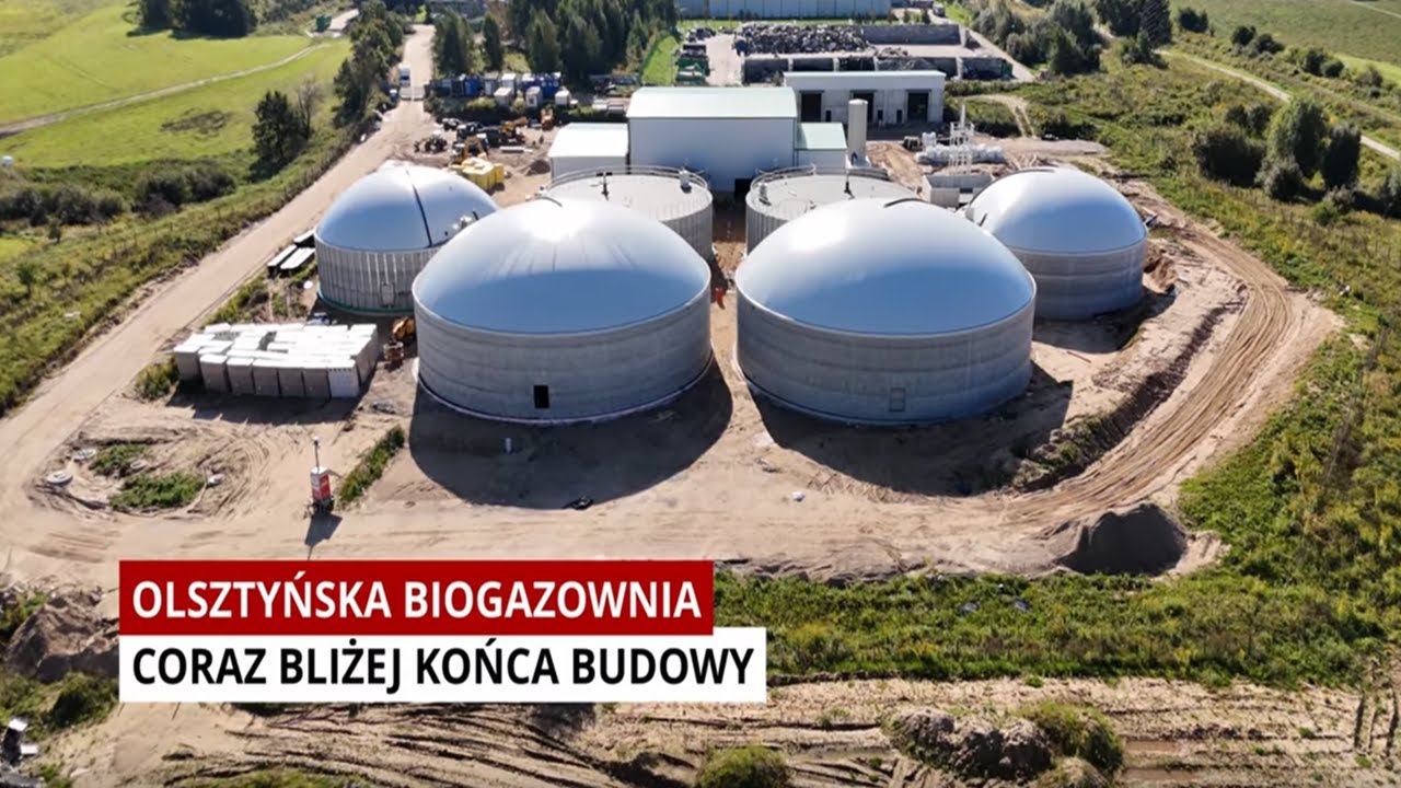 Biogazownia | Olsztyn | Dron 4K | Zamontowano membrany |