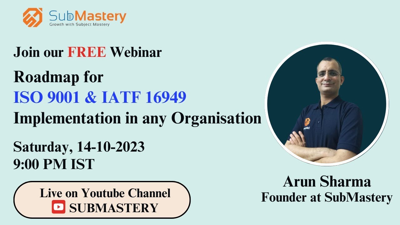 Roadmap for ISO 9001 & IATF 16949 Implementation in any organization