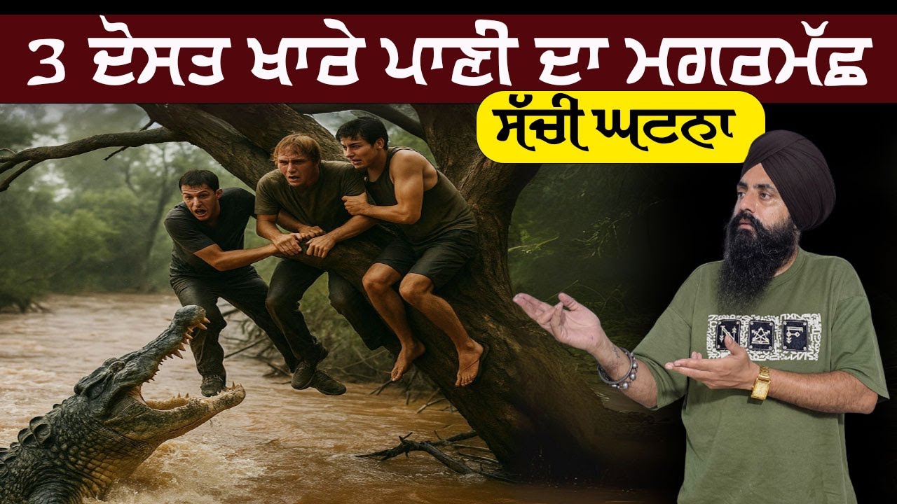 ਸੱਚੀ ਘਟਨਾ 🐊 3 ਦੋਸਤ ਖਾਰੇ ਪਾਣੀ ਦਾ ਮਗਰਮੱਛ  ॥ True Crocodile Attack Survival Story | Australia 2003
