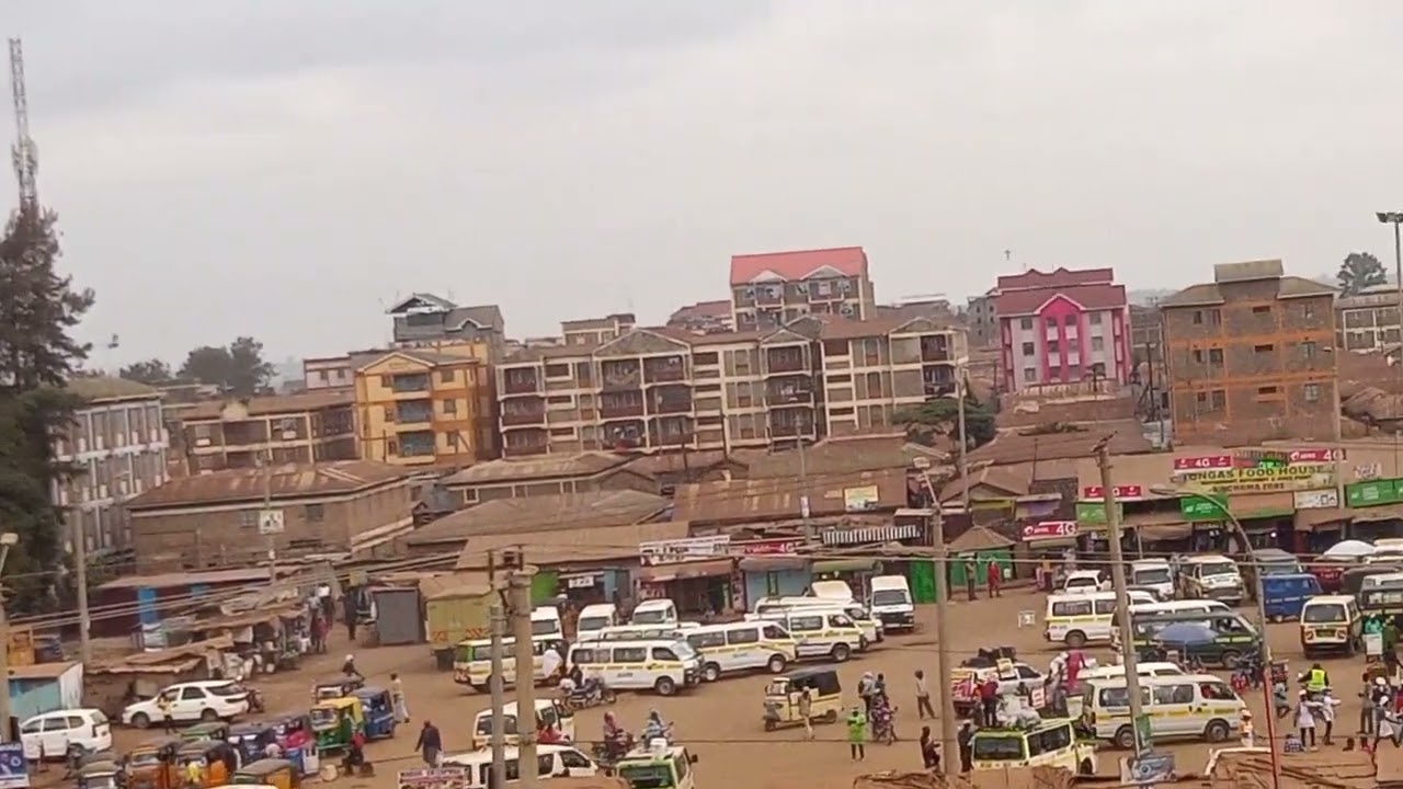 AERIAL VIEW OF MAKONGENI THIKA RIGHT FROM ANANAS MALL