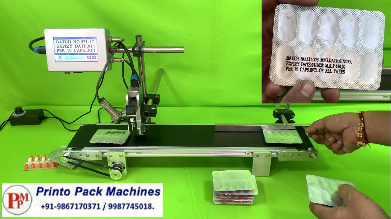 Manual blister printing machine | Capsule strip printing machine | Tablet strip printing | Date MRP