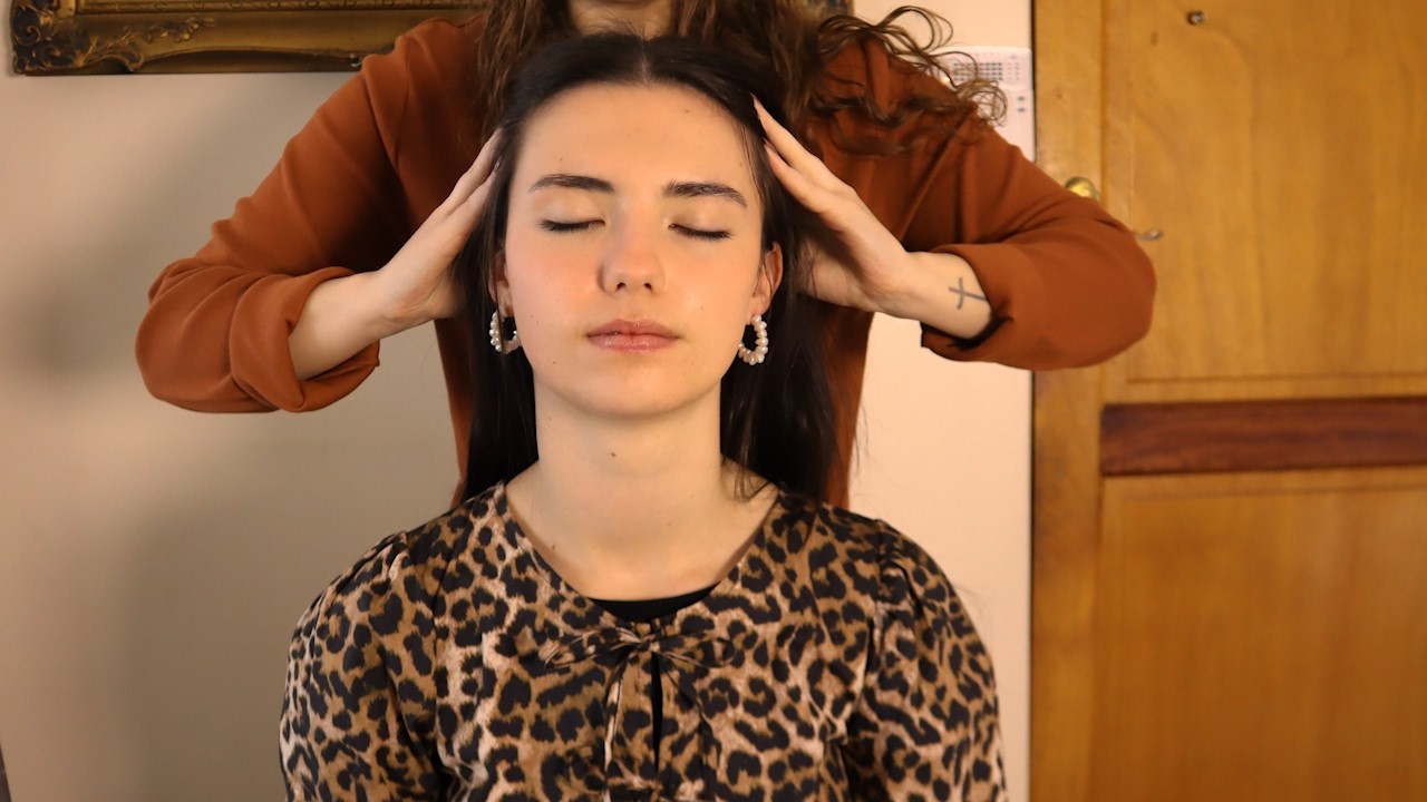ASMR / Swedish Head Massage Techniques on a Real Person / Soft Spoken