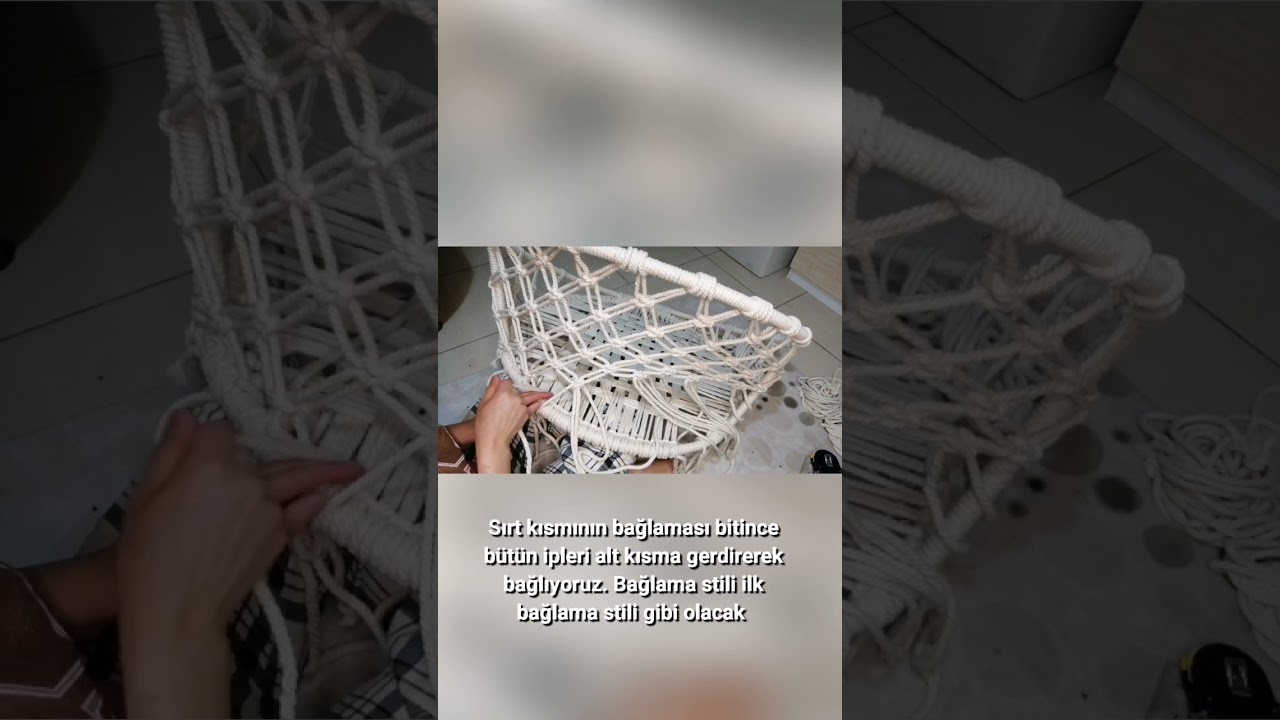 Makrome salıncak yapımı