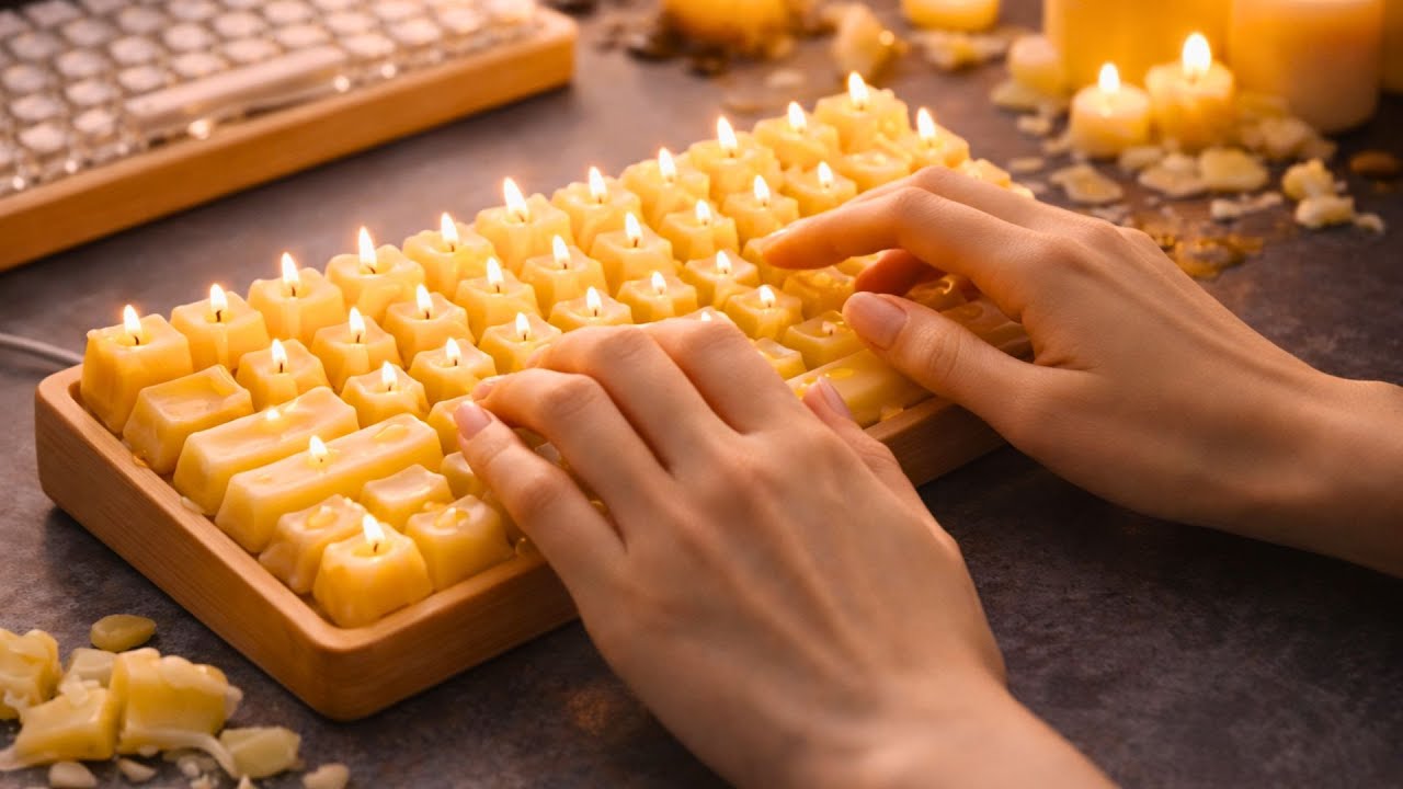 Which Wax Keyboard Feels Most Satisfying? 😍🔥 Soft Melt ASMR Typing